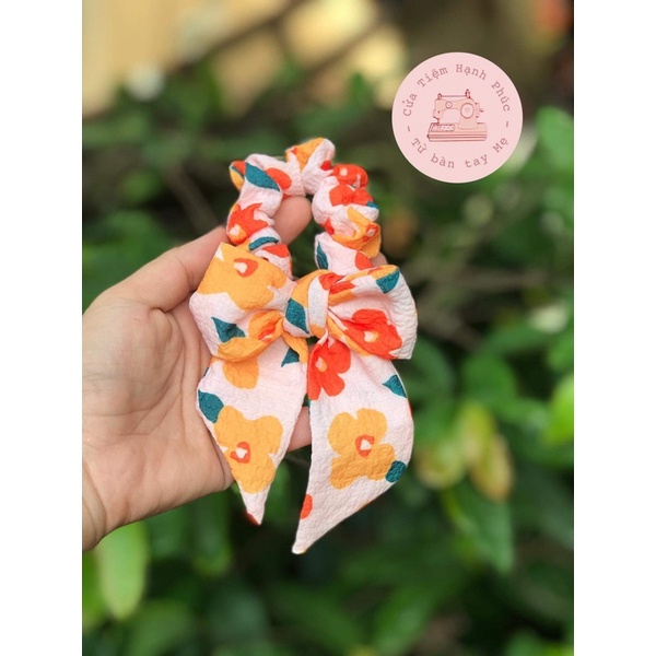 vải đũi nhăn hoa 5 cánh to may váy áo mềm đẹp co dãn thấm hút mồ hôi