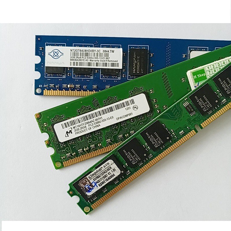 Ram PC DDR2 2GB bus 667 - 5300U, hàng tháo máy chính hãng, bảo hành 1 năm