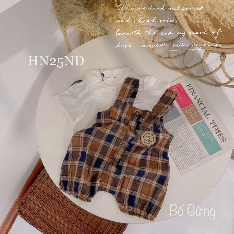 Set áo kèm yếm caro HN25