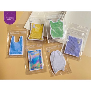 [MM02] Giấy note ghi chú dán hình túi nilon, túi nhựa gói hàng ngộ nghĩnh _ #hana.land