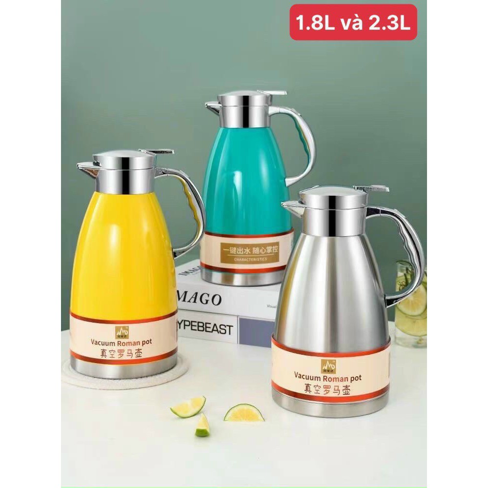 Bình Giữ Nhiệt ANH NHẬT  Bằng Thép Không Gỉ 304 (2.3L)