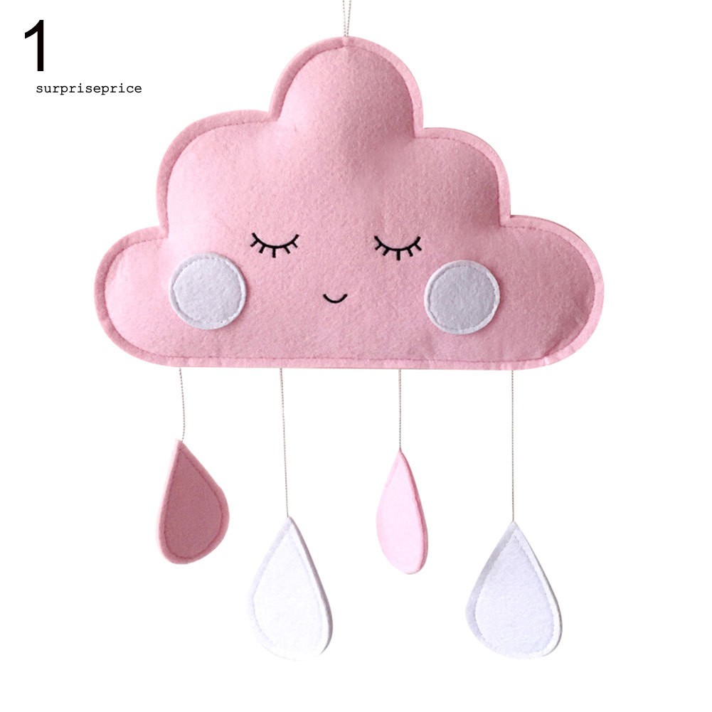 SPP_Nordic Cloud Raindrop Hanging Ornament Baby Bed Tent Pendant Kids Room Decor
