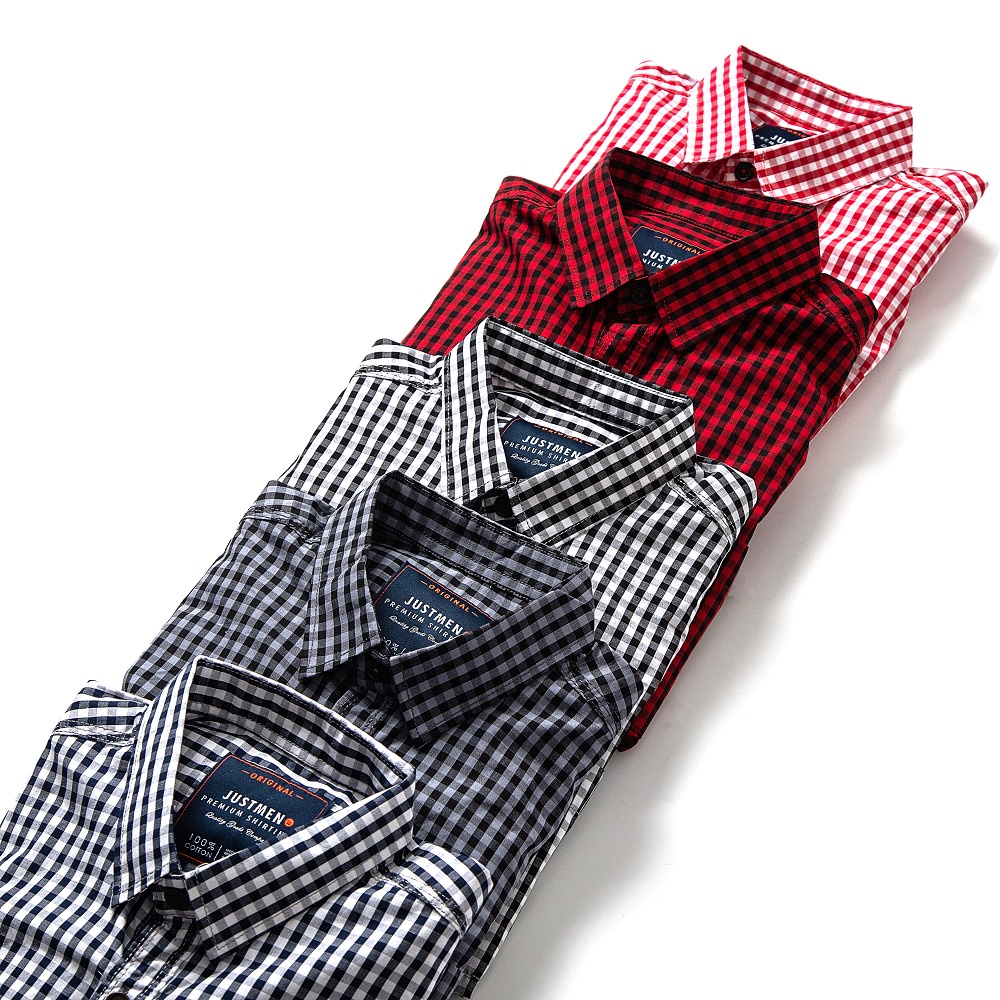 [Mã LT50 giảm 50k đơn 250k] Áo SơMi họa tiết caro trẻ trung Just Men | BigBuy360 - bigbuy360.vn