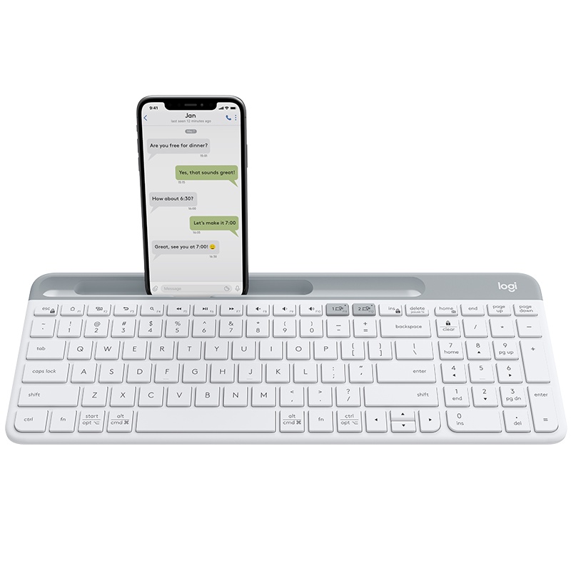 Bàn phím không dây bluetooth Logitech K580 Slim Multi device - Kết nối đa thiết bị - Hàng chính hãng