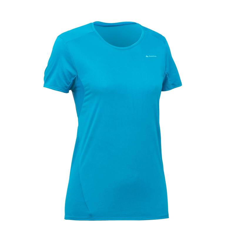 Áo thun ngắn tay leo núi vùng cao Decathlon QUECHUA MH100 cho nữ - Ngọc lam size 2XS