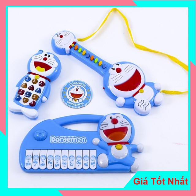 Bộ Đồ Chơi 3In1 Nhạc Cụ Doremon DO-1206 Gồm Đàn Ghita , Điện Thoại Và Đàn Organ.