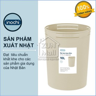 Thùng Rác Nhựa Tròn Cao Cấp 10 Lít Inochi Nhật Bản -  Màu Sắc Rất Đẹp Với 4 Gam Màu Trung Tính