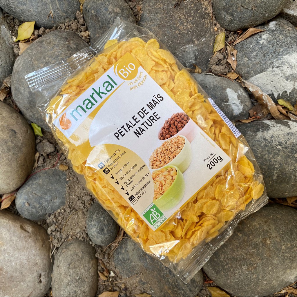 Date 20/8/2022 - Ngũ cốc hữu cơ bắp (ngô) cán dẹp Markal 200g