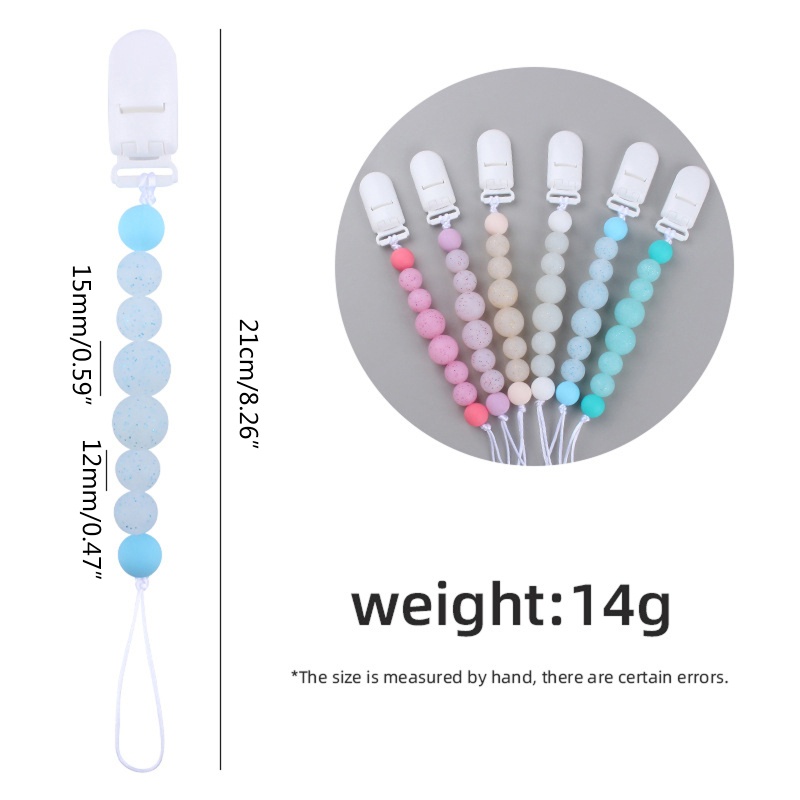 Kẹp Núm Vú Giả Bằng Silicone Đính Hạt Cho Bé Sơ Sinh