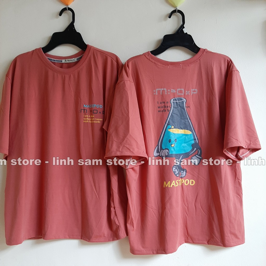 Áo thun nữ tay lỡ freesize - phông form rộng Unisex, mặc cặp, nhóm, lớp in chữ MASTPOD MÀU HỒNG | BigBuy360 - bigbuy360.vn
