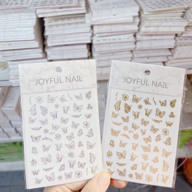 [Sỉ 3.7k] Vỉ nhiều hình dán móng stiker siêu xinh cho bạn gái
