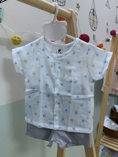 Bộ cộc tay gấu lullaby hanami (2 màu)