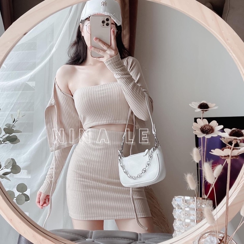 🔥Freeship🔥Set váy gấu 3 món bozip 2 màu(hàng có sẵn) | BigBuy360 - bigbuy360.vn