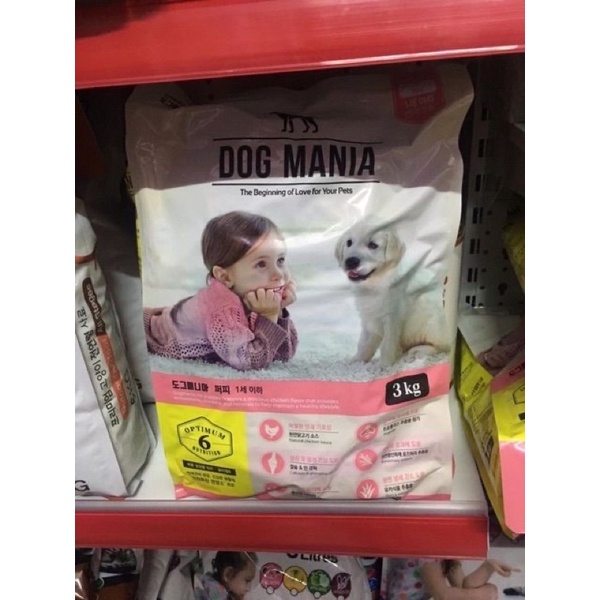 3kg Hạt cho chó con dưới 6 tháng Dog Mania Puppy