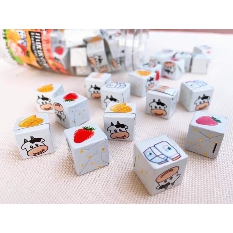 1 lọ kẹo sữa bò cube mix đủ vị