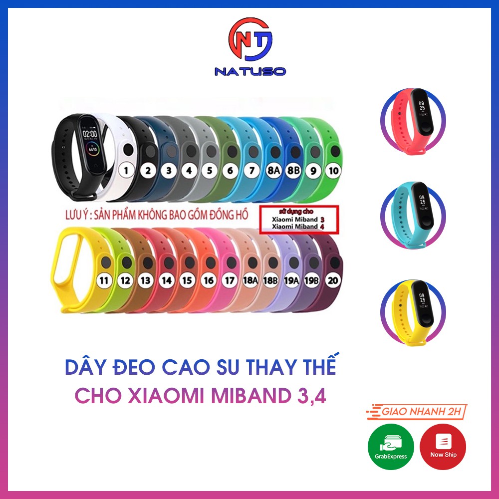 Dây Đeo Cao Su Thay Thế Cho Đồng Hồ Thông Minh Xiaomi Miband 3 Miband 4 Chất Lượng Cao