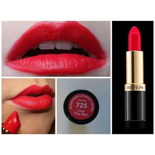 Son lì Revlon Super Lustrous Love That Red - Đỏ mận 725 hàng xách tay của Mỹ