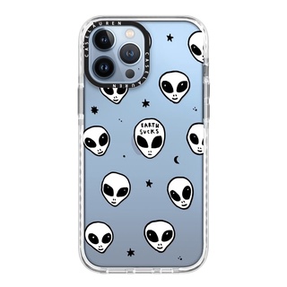 Ốp Lưng Case Lauren Cute White UFO Space Alien Drawing Pattern | Imapct