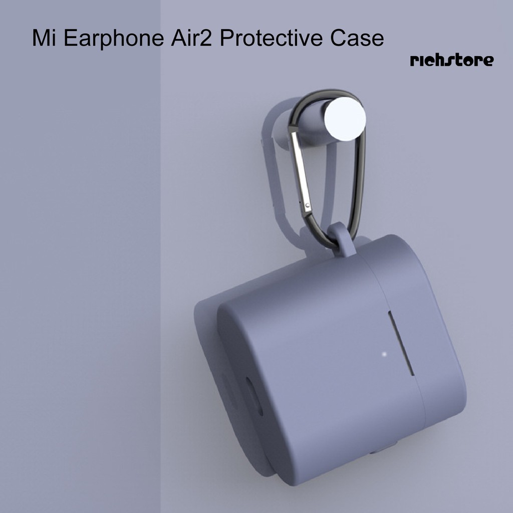 Hộp Đựng Tai Nghe Màu Trơn Có Dây Đeo Cho Xiaomi Air 2 / 2s