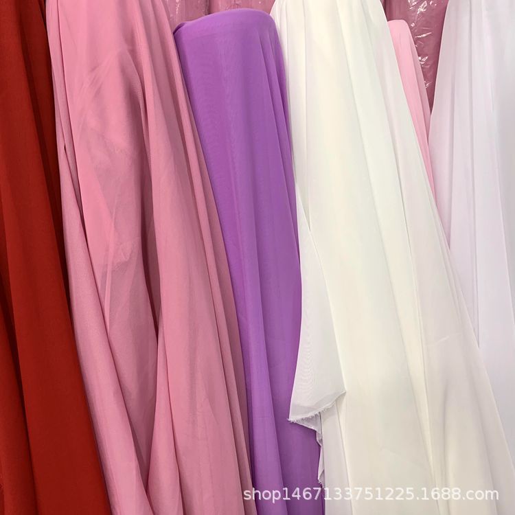 Vải voan cát suôn nhẹ, không nhăn, màu sắc tươi sáng may áo váy, vải lót,