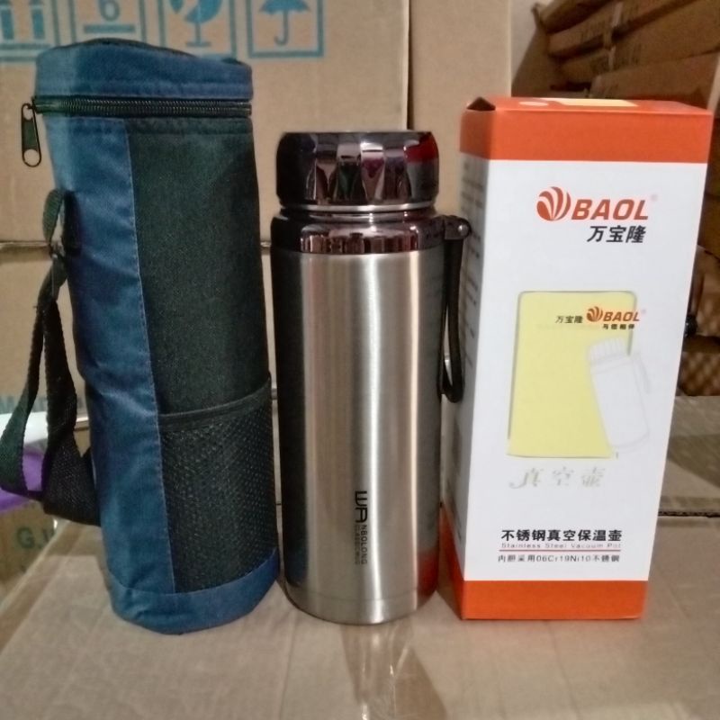 combo 2 bình 1500ml nắp titan kèm 2 túi giữ nhiệt chống sốc