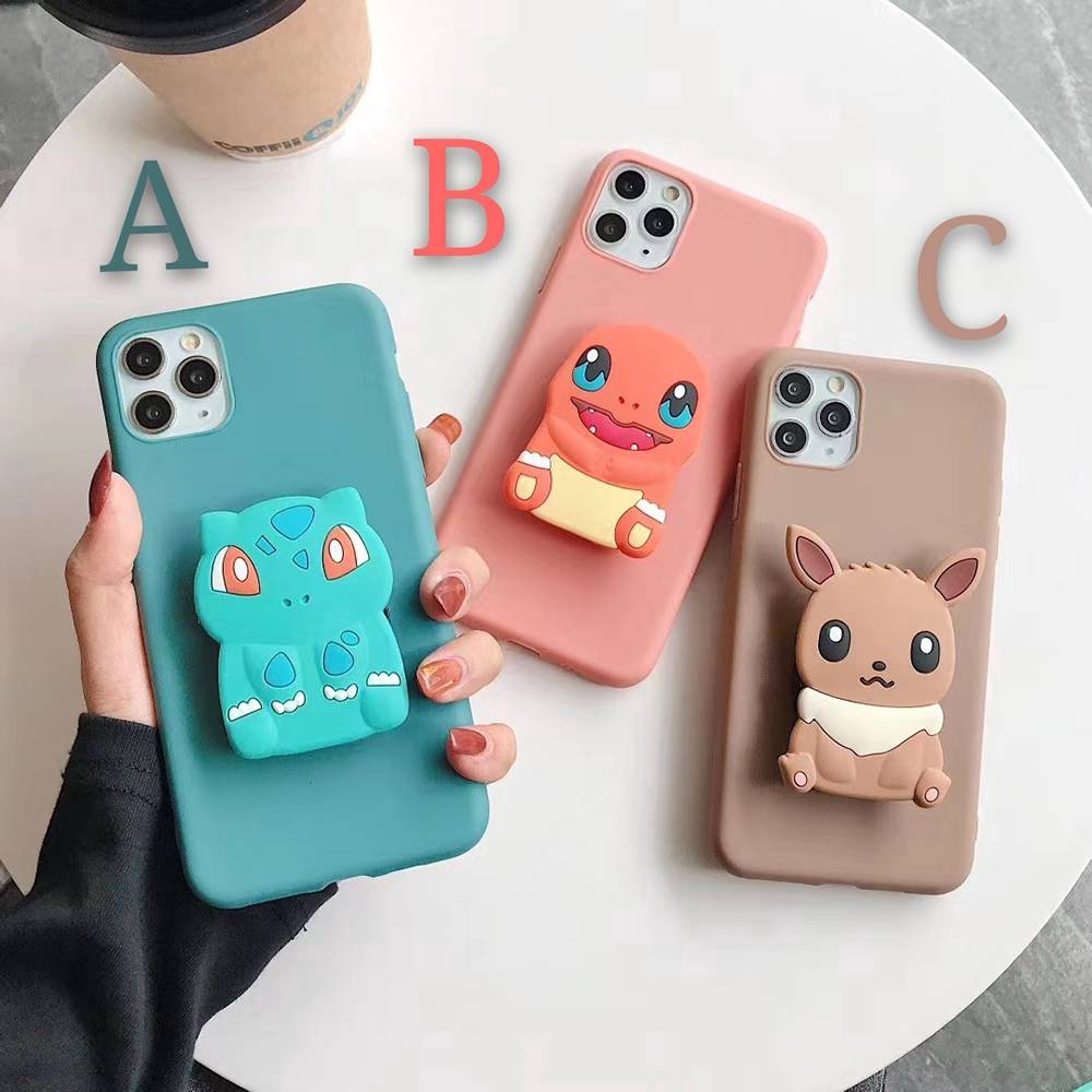 Ốp điện thoại silicon mềm giá đỡ hình Pokemon cho Huawei Nova 3i 2i 4i 3 5I Pro Nova 6 Se P40 Lite