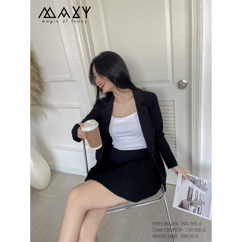 Áo blazer nữ dài tay fitted blazer Maxy Workshop | BigBuy360 - bigbuy360.vn