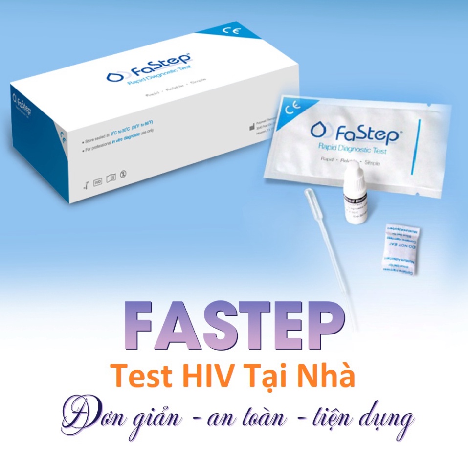 Bộ Test HIV Fastep [Mỹ] Bộ Kít Xét Nghiệm HIV Kết Quả Chính Xác 99,9%