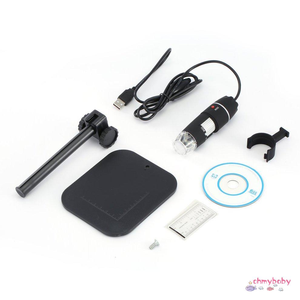 50X đến 500X USB LED Kính hiển vi điện tử kỹ thuật số Máy ảnh Kính lúp Đen [8/23]