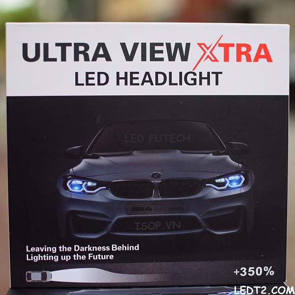 [LEDT2 ISOP] Đèn pha LED Ultra View XTRA +350% chính hãng [Số lượng: 1 cái] [Bảo hành 6 tháng]