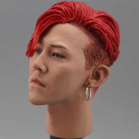 [Ảnh thật] Mô hình đầu head G Dragon Bigbang tóc đỏ 1/6, 12 inch - Custom Figure