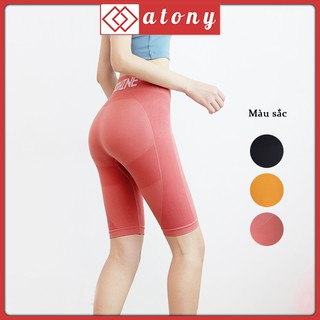 Quần Tập Gym Nữ Lửng ATONY Co Giãn 4 Chiều, Cạp Cao, Thoáng Mát, Chất Xịn - Tập Gym, Yoga, Aerobic, Zumba