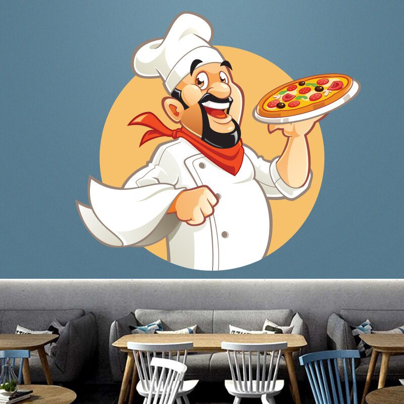 Express Pizza Miếng Dán Nhà Hàng Decal Poster Vinyl Nghệ Thuật Dán Tường Đề Can Trang Trí Bức Tranh 