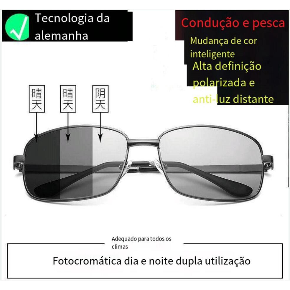 Kính Mát Phân Cực Mặt Vuông Thay Đổi Màu Sắc Thời Trang Cho Nam Và Nữ