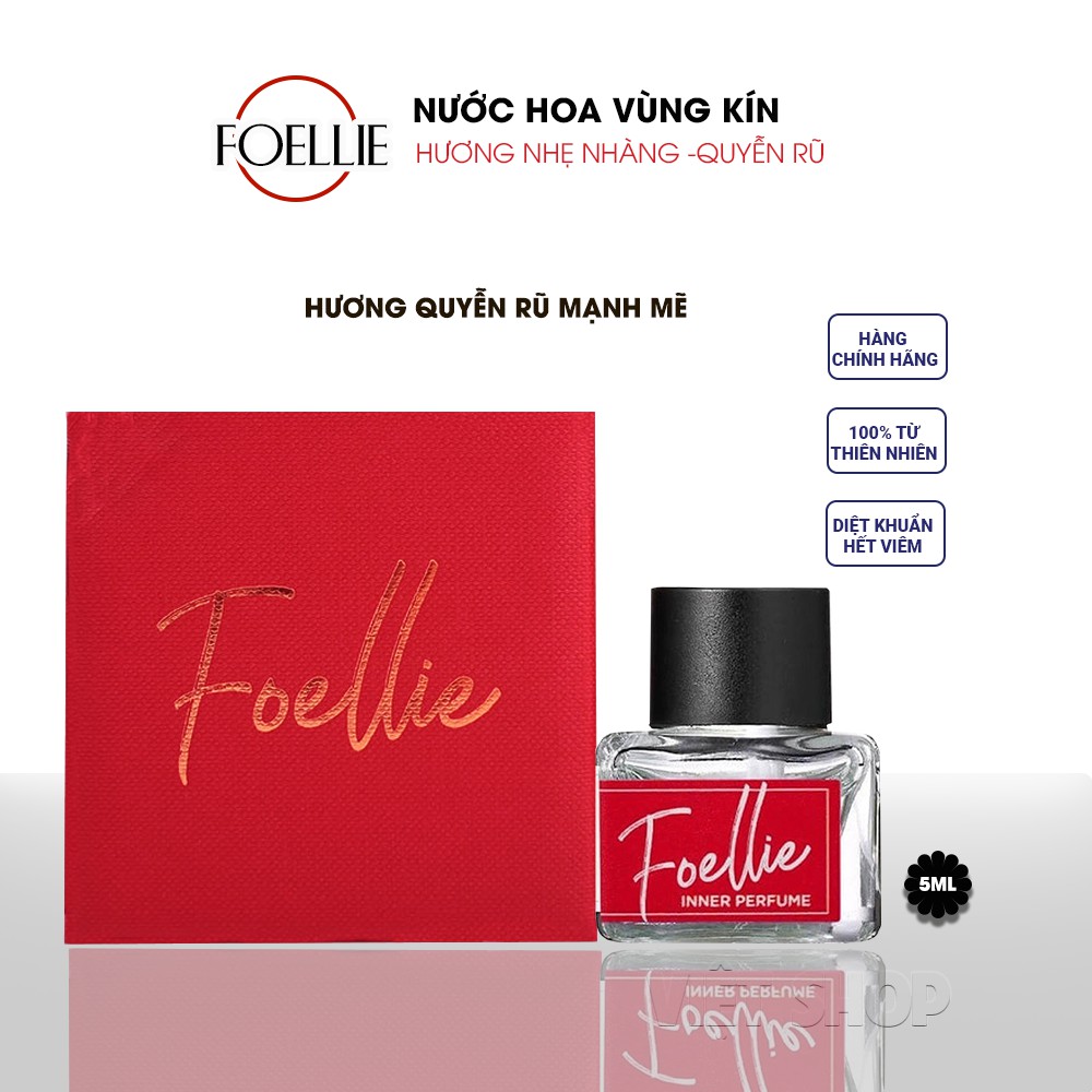 Nước Hoa Cao Cấp FOELLIE Màu Đỏ 5ml -Mang Hương Ngọt Dịu Nhẹ, Cân Bằng Độ PH, Loại Bỏ Các Vấn Đề Mùi Cô Bé