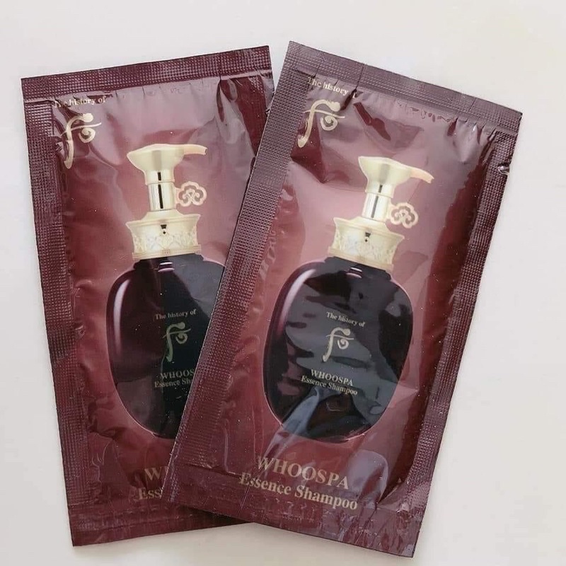 1 Cặp gội xả whoo đông y cao cấp Whoospa ngừa rụng tóc dưỡng tóc mềm mượt chắc khoẻ hương thơm quyến rũ 8ml x