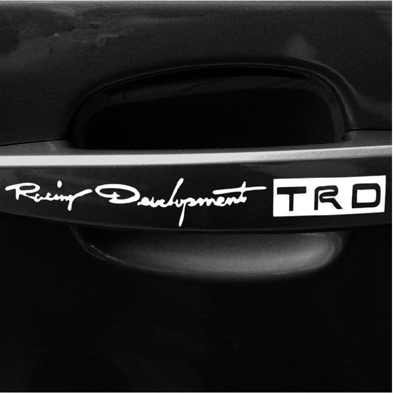 Bộ 4 tem dán tay nắm cửa xe ô tô TRD Racing development