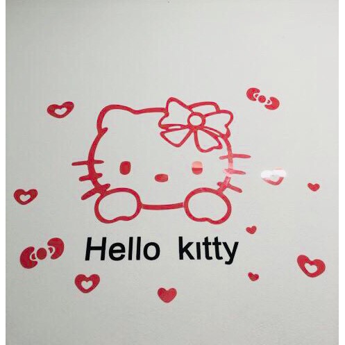 [120*74cm] - Tranh mica 3D dán tường phòng bé phong cách Hàn Quốc, decal, giấy dán tường - Hello Kitty 1 con