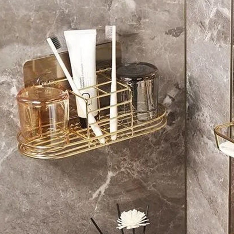 Giá Đỡ Bàn Chải Đánh Răng / Cốc / Xà Phòng Gắn Tường Nhà Tắm Tiện Dụng