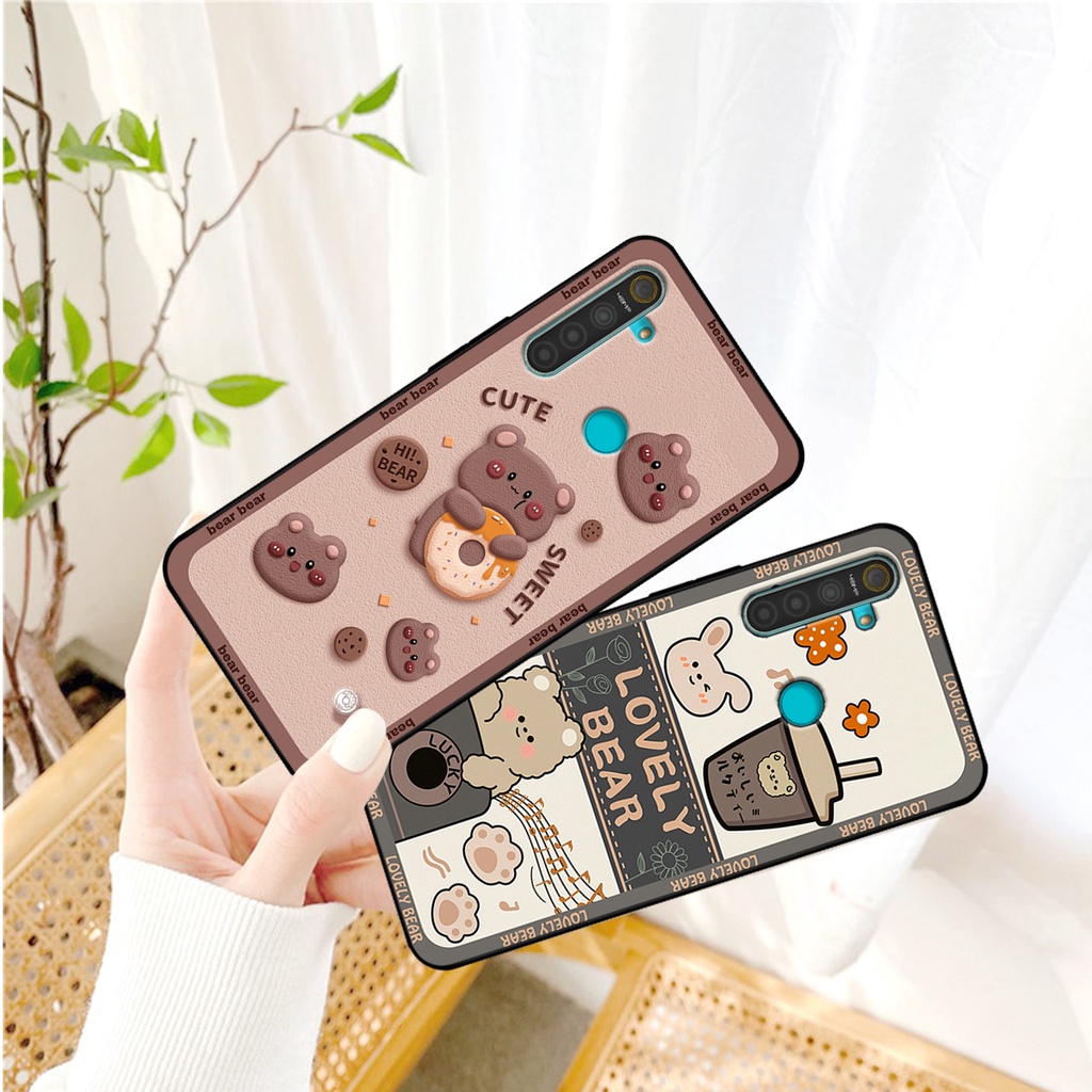 Ốp lưng Realme 5 / 5 Pro / C3 in hình gấu bear dễ thương, bền đẹp
