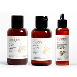 Bộ 3 chăm sóc da mụn Cơ bản: Gel rửa mặt + Toner cân bằng da + Tinh chất bí đao cocoon