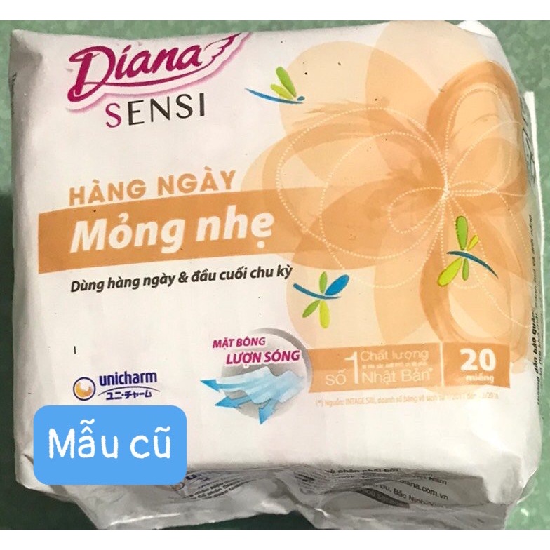 Băng vệ sinh Diana Hàng Ngày Compact (20 - 40) (mẫu mới)