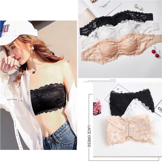 Áo Bra ren hoa không dây cài sau siêu đẹp