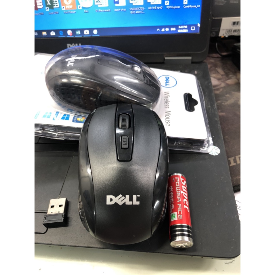 Chuột máy tính không dây DELL- Lướt Nhẹ Êm Ái, Cầm Vừa Tay, Bảo Hành 6 Tháng