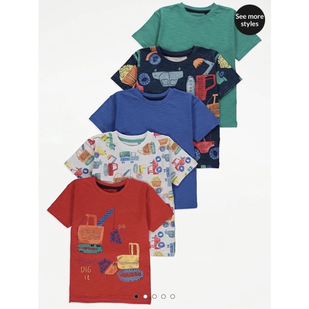 SET 5 ÁO HỌA TIẾT Ô TÔ GEORGE UK AUTHENTIC