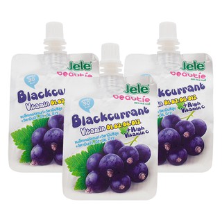 [CHÍNH HÃNG] Combo 3 Gói Nước Trái Cây Thạch Blackcurrant Jele Beautie (150g x 3 Gói)