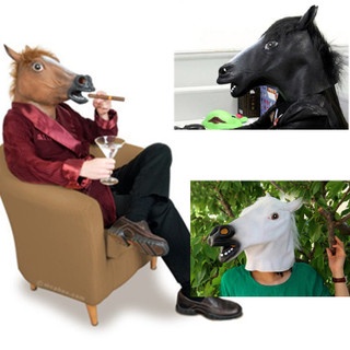 MẶT NẠ ĐẦU NGỰA VÀNG phù hợp cho hóa trang Halloween trung thu lễ hội sự kiện quay video cosplay