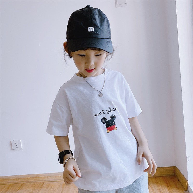 0303SA - Áo phông đôi mẹ con 2 màu đen, trắng