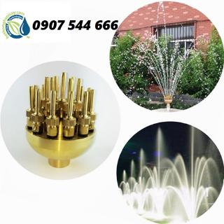 Đầu phun nước hình bông hoa 19 tia đồng phi 34mm Cho Đài Phun Nước Sân Vườn