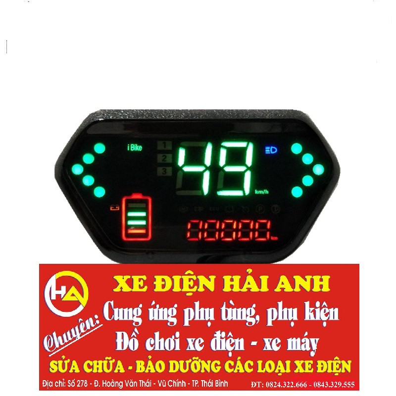 Đồng hồ xe điện báo tốc độ full chức năng gắn cho mọi xe